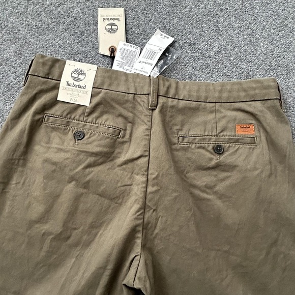 Timberland Shorts Mens 36 Brown Straight Fit Stretch Chino Flat Front Casual - Picture 13 of 14